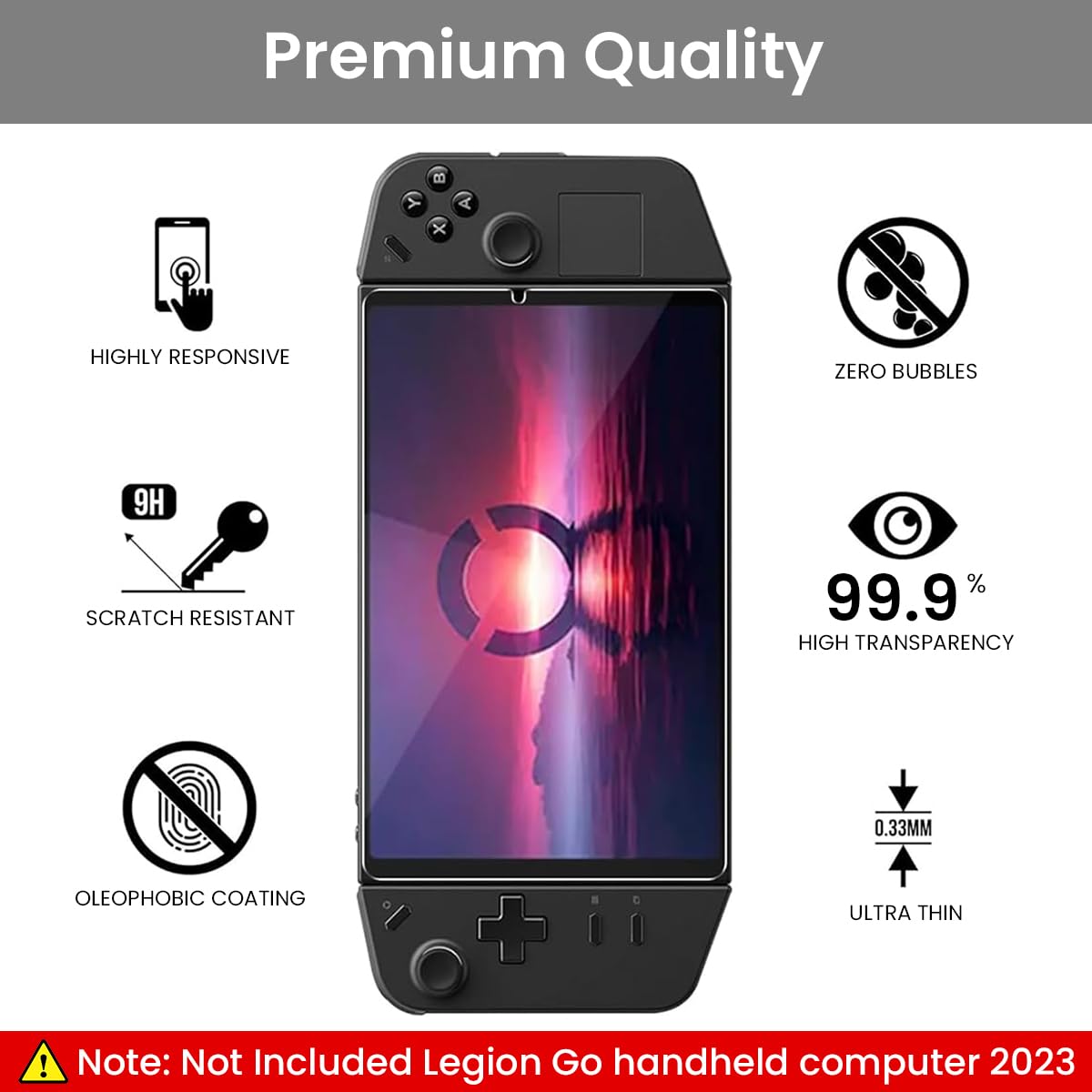 ZORBES 2pcs Screen Protector for Lenovo Legion Go Handheld 2023 8.8inch HD Anti-glare Screen Protector 9H Hardness Tempered Glass Screen Protector for Legion Go Handheld ZORBES 2pcs Screen Protector for Lenovo Legion Go Handheld 2023 8.8inch HD Anti-glare Screen Protector 9H Hardness Tempered Glass Screen Protector for Legion Go Handheld